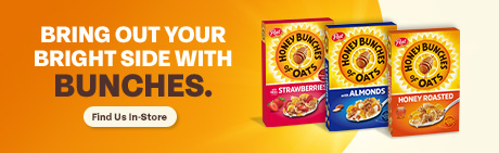Crispy flakes, crunchy oat bunches, and a touch of honey—find your shine with Honey Bunches of Oats.